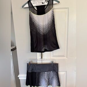 Lucky in Love Black and White Tennis Outfit Size M